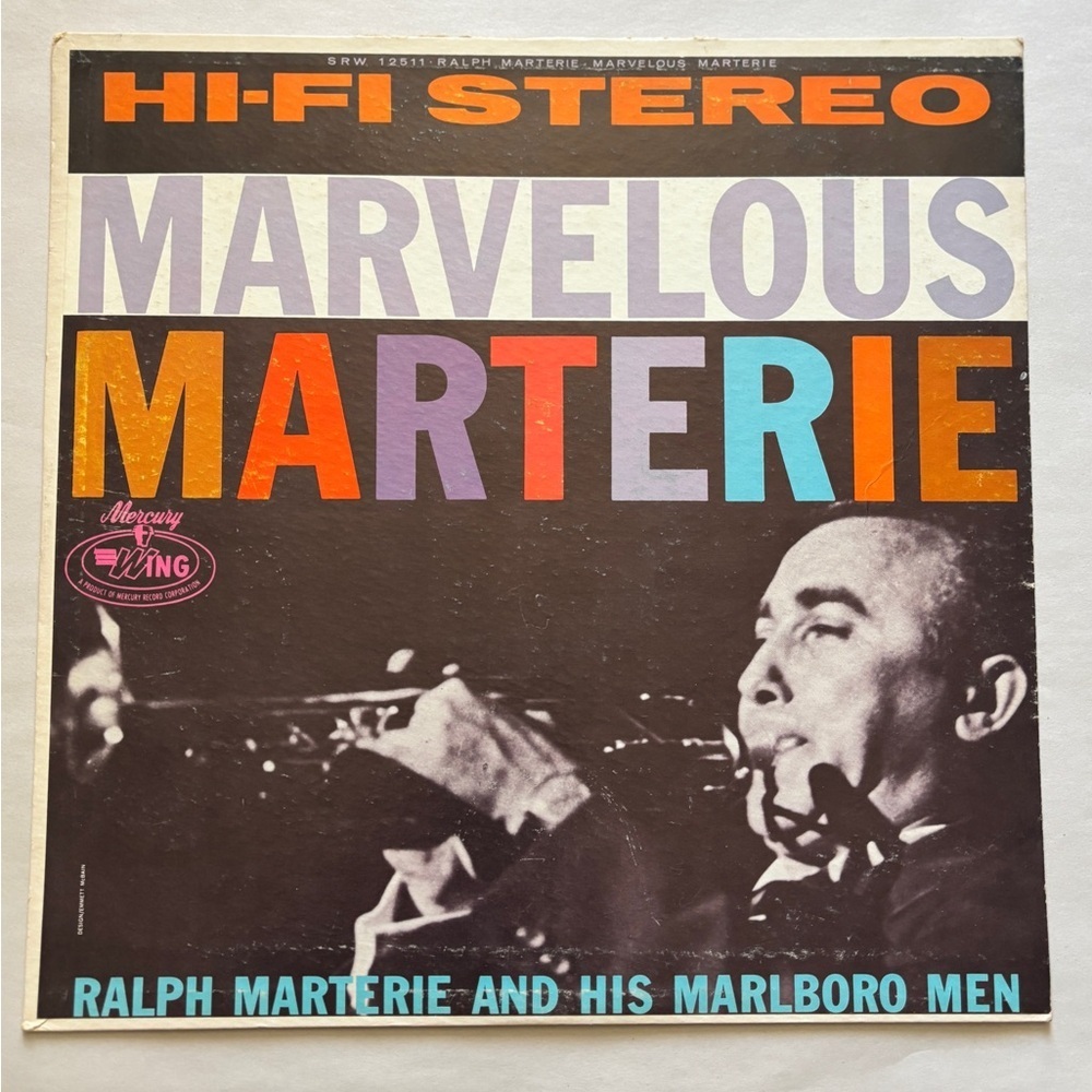 Ralph Marterie & His Marlboro Men "Marvelous Marterie" Vinyl LP Mercury‎ 1959